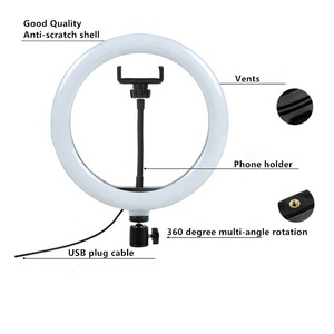 AIKE Global - Aro de Luz LED para Fotografía y Maquillaje de 26 cm/10 Pulgadas, 162 LED, Temperatura de Color Ajustable de 3000-6000K, 2 Soportes para Teléfono - Product Image 4