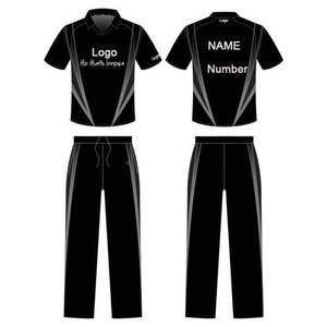 สหราชอาณาจักรการออกแบบที่กำหนดเองเครื่องแบบพิมพ์เสื้อคริกเก็ต Sublimated สีและกางเกง - Product Image 3