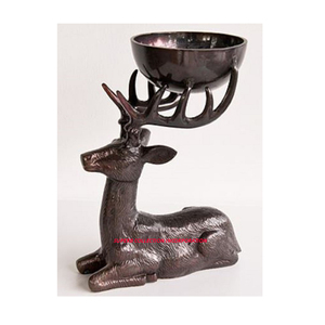 Cobre Antiqui y Vintage diseño en relieve grabado a mano tazón decorativo con ciervos soporte vendedor superior - Product Image 1
