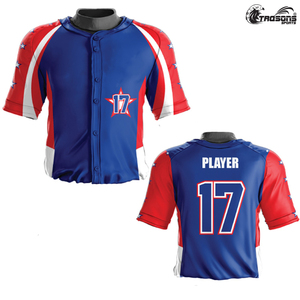 Conjunto de jersey de béisbol con cuello en V, diseño de logotipo personalizado de la mejor calidad - Product Image 3