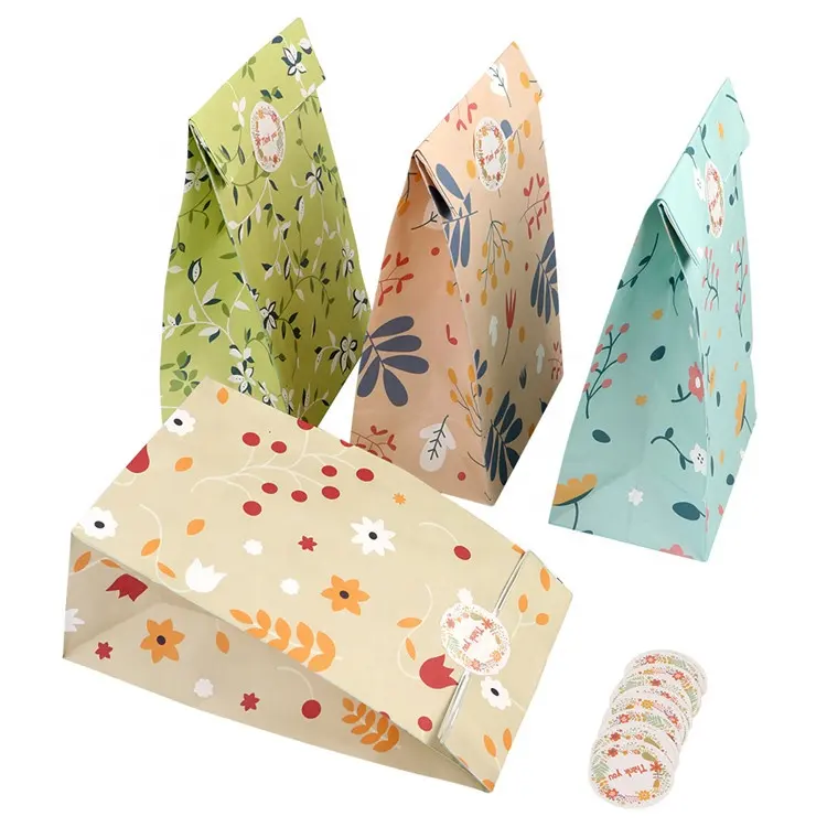 Ourwarm Manufacturer Supplier Small Flowers Paper Gift Packaging Bags