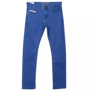 Jeans en denim décontractés pour hommes, coupe slim, 100 % coton, 240 grammes, tissé, motif uni, imprimé feuille métallisée, vente en gros Chine - Product Image 6