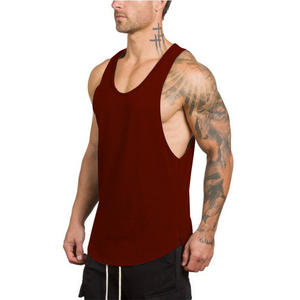 Camiseta sin mangas 100% algodón para hombre, estilo hip hop, para gimnasio, fitness, entrenamiento, deporte, correr, de secado rápido, transpirable, tejida. - Product Image 2
