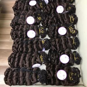 Extensiones de cabello de punta plana, cabello humano brasileño de queratina prepegado, rizado, color marrón, 22 pulgadas, 4 - Product Image 3