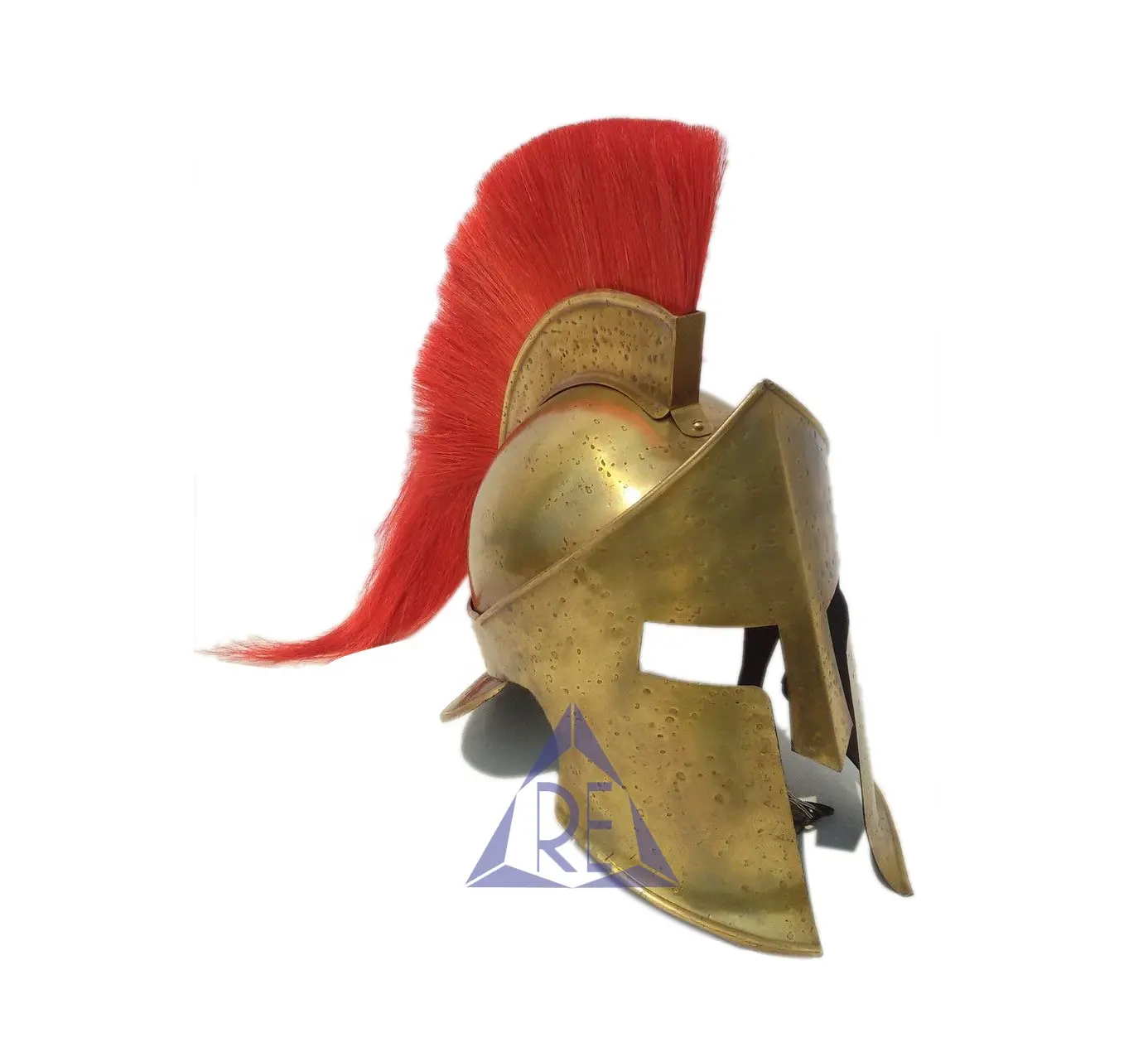 Mittelalter licher spartanischer König Leonidas Griechischer Rüstungs helm mit rotem Feder kostüm Rollenspiel Sammlerstück Rollenspiel Tragbarer Helm
