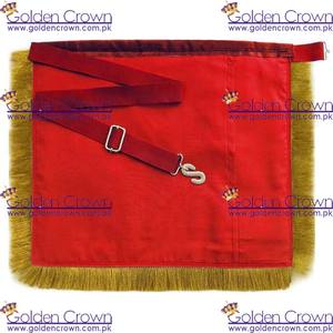 Barato al por mayor masónica Real Arco PHP pasado alto sacerdote delantal oro bordado a mano | Accesorios masónicos delantal proveedor - Product Image 5