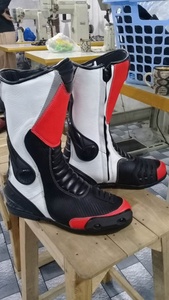 Botas de Motocicleta de Media Pantorrilla con Punta Abierta, de Cuero Genuino Keven Impex, Impermeables y Transpirables, de Alta Calidad y Nuevo Estilo, para Pilotos de Pista en EE. UU. - Product Image 3