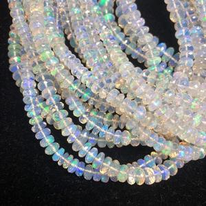 Tự nhiên màu xanh Opal Đá Mặt rondelle hạt Strand AAA + lớp IGI chứng nhận vivaaz đá quý - Product Image 5