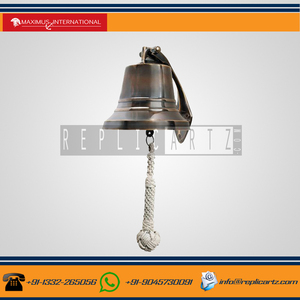 Campana de Puerta Colgante de Latón Premium, Campana Náutica con Ancla, Campana Marítima Vintage para Decoración de Pared en Exteriores, Hogar, Escuela, Bar, Recepción - Product Image 2