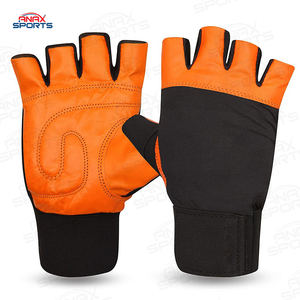 Guantes de gimnasio de cuero de muñeca larga de nuevo estilo para hombre, guantes de ejercicio de entrenamiento físico cruzado transpirable para entrenamiento - Product Image 6