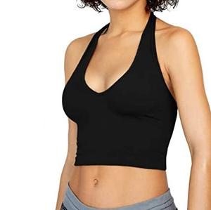 Camiseta sin mangas para mujer, Chaleco Corto informal para Fitness, tejido Top corto de colores sólidos, camisetas sin mangas cortas para mujer 2021 - Product Image 3