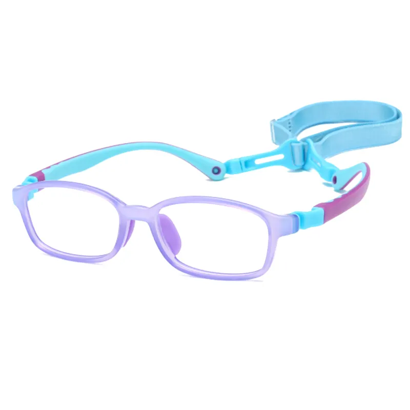 Xiamen ultralight marcos De Anteojos kids purple tr90 eyewear children blue anti-light glasses optical frame for children