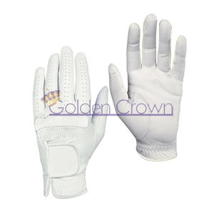 ถุงมือกอล์ฟกันลื่นสำหรับมือซ้ายหนังแกะผิวแกะสถานที่เล่นกีฬาสีขาว - Product Image 1