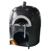Four à pizza authentique en pierre de lave de brique, haute capacité de cuisson, à gaz, 3 brûleurs rotatifs