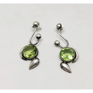 new designer latest treanding <b>handmade</b> brass silver look alike stone stud ethnic <b>earings</b> for girls and women - Product Image 1