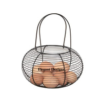 Panier à œufs de forme ronde fait à la main, panier en fil Antique de styliste, de cuisine de qualité supérieure, prix exceptionnel