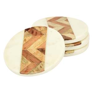 En gros bois et marbre coaster Thé Café Hexagone Tasse Coaster Bois Et Acacia Sous-verres En Marbre Offre Spéciale produits - Product Image 4