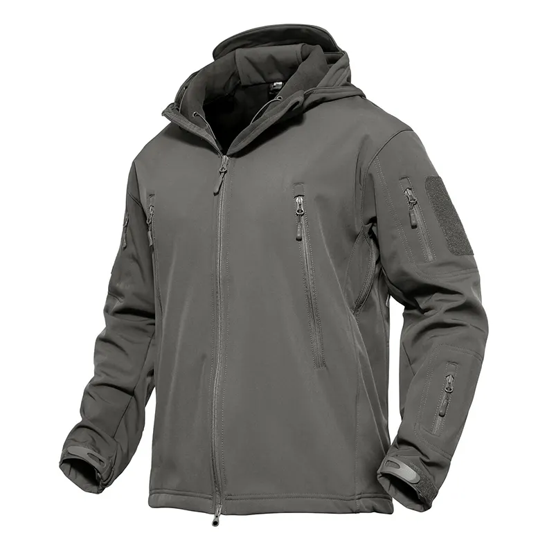 사용자 정의 로고 남성 윈드 브레이커 자켓 폭격기 맞춤형 디자인 이동식 후드 재킷과 완전히 보호 된 전투 재킷 코트