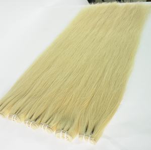 Tissage de cheveux 100% naturels vierges, cheveux humains blonds 613, sur trame, aspect naturel - Product Image 2