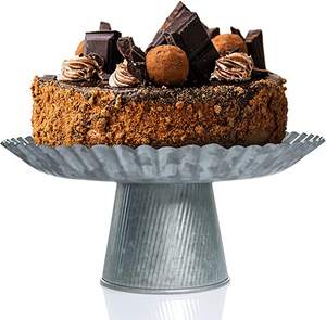 Elegante soporte de pastel de metal galvanizado con acabado elegante, perfecto para la cocina del hogar y accesorios para servir en ocasiones especiales - Product Image 2