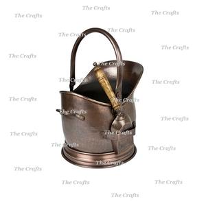 Admirable Design Copper And <b>Brass</b> <b>Coal</b> Bucket <b>Scuttle</b> For Fireplace <b>Coal</b> Storage Bucket At Lowest Prices - Product Image 5