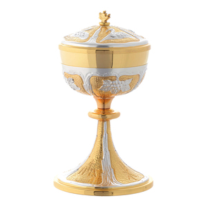 Ciborium en relieve hecho a mano, oro y plata - Product Image 1