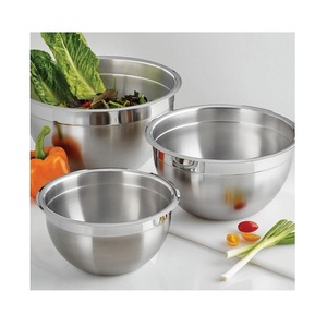 Bol de service en acier inoxydable pour fruits, salade, collations, qualité supérieure, ensemble de deux tailles différentes - Product Image 6