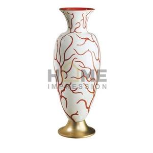 Jarrón de exhibición de flores de diseño antiguo, diseño de ramas de Metal pulido dorado, florero de Metal de lujo para decoración de hogar y Hotel - Product Image 3