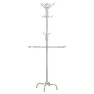 Anti-Rust White Metal Cloth <b>Rack</b> for Balcony Living Room <b>Coat</b> Clothing Hanger - Product Image 1