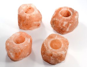 Himalayan Salt <b>Candle</b> Holder Eco-Friendly Handmade 1 Hole Removes Allergens Mood Booster Reduces Static Ions Asthma Relief Feng - Product Image 3