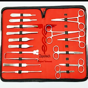 Nouvel arrivage, Kit de Dissection pour étudiants en laboratoire d'anatomie médicale avec poignée de Scalpel avec boîte de haute qualité certifiée CE, 17 pièces