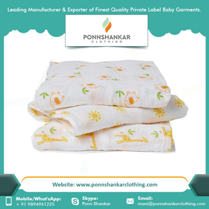 <b>Swaddle</b> <b>Blanket</b> Custom 100% Cotton Baby <b>Swaddle</b> Muslin <b>Blanket</b> - Product Image 5