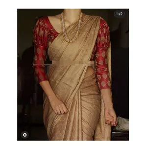 Disegni unici In Saree di seta Katan con camicetta per le donne indossano dal produttore indiano