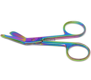 Tijeras de vendaje Lister de alta calidad médica de acero inoxidable 3,5 "Multi Color Rainbow Shear - Product Image 6