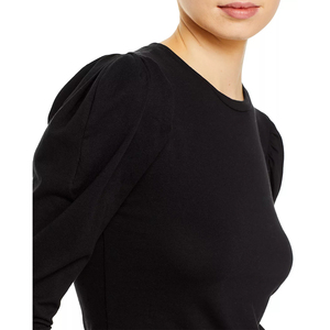 T-shirt uni en coton 100% à manches longues pour femmes et jeunes filles, OEM. - Product Image 4