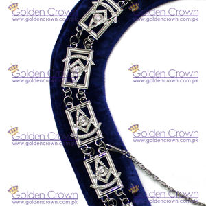 Masonic Regalia Past Master Chain Collar plateado | Proveedor de collar de cadena masónica - Product Image 4