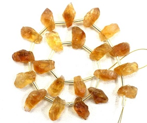 21pcs Citrine Naturelle Cristal Brut Pierre Précieuse Jaune Forme d'Étoile Inégale Top Side Drill pour la Fabrication de Bijoux en Gros - Product Image 1