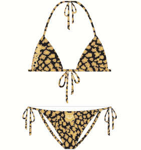 Bikini con estampado de tigre para mujer, traje de baño con estampado de letras, diseño de marcas famosas, 2023 - Product Image 5