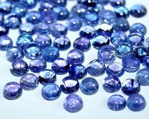 Vente en gros de tanzanite cabochon rond lisse naturel de bonne qualité pierre précieuse en vrac pour la fabrication de bijoux bon prix par carat - Product Image 5