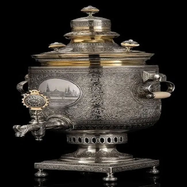 Koffie Urn Vintage Koffie Urn Machine Vergulde Zilver Victoriaanse Koffie Urn Koper Indiaan Voor Gebruikt Voedsel