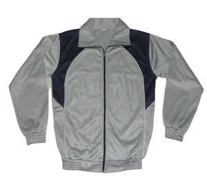 แจ็กเก็ตมีซิปสำหรับผู้ชายเสื้อแจ็คเก็ตผ้าโพลีเอสเตอร์ลายทางระบายอากาศเป็นมิตรกับสิ่งแวดล้อม - Product Image 1