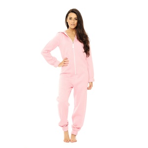 Conjunto de 2 piezas de chándal cálido de forro polar para mujer al por mayor: tops casuales de manga larga con mangas abullonadas y pantalones con cordón, estilo mono. - Product Image 3
