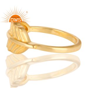 Bague empilable en argent sterling 925 plaquée or faite à la main Fabricant de bijoux en argent Collection classique - Product Image 2