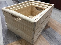 Caisses de stockage en bois personnalisées de haute qualité bon prix Combo 3 caisses pour emballage décoratif taille ciblée