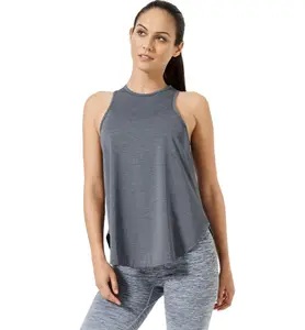 Women's crop top 100%cotton workout yoga customized wash tank top Wholesale Women tank Top