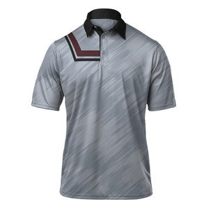 Camiseta Polo de Manga Corta para Hombre, con Cuello Henley y Bolsillo en el Pecho, de Poliéster y Algodón, a la Moda, OEM - Product Image 5