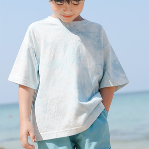 <span class=keywords><strong>T</strong></span>-<span class=keywords><strong>shirt</strong></span> a mezza manica per bambini 100% a girocollo di cotone <span class=keywords><strong>t</strong></span>-<span class=keywords><strong>shirt</strong></span> sublimata alta con Logo personalizzato Tie Dye Pattern - Product Image 3