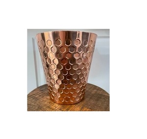 Seau à Champagne en cuivre martelé à la main pour outils de bar de grande taille et meilleur poli avec vente - Product Image 1