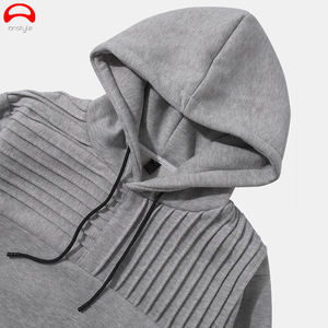 Verano 2024 hombres Otoño Invierno con capucha calle manga larga suelta Color sólido con capucha Casual Tops sudaderas con capucha para hombres - Product Image 1