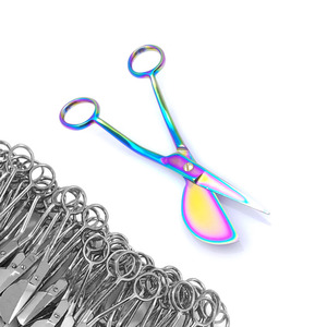 Duckbill Kéo Trong Bạc Màu Cầu Vồng Tự Làm Lớp Thép Không Gỉ Kéo Thợ May Cho Thêu Làm Việc Đính Kim Loại Xử Lý - Product Image 2